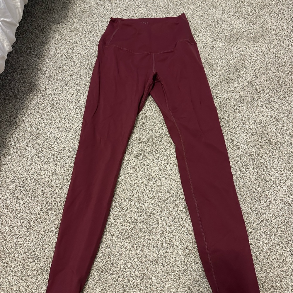 Maroon High-Waisted Leggings